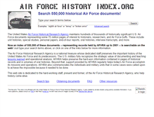 Tablet Screenshot of airforcehistoryindex.org